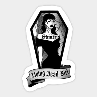 Sinner Girl Gothic Sticker